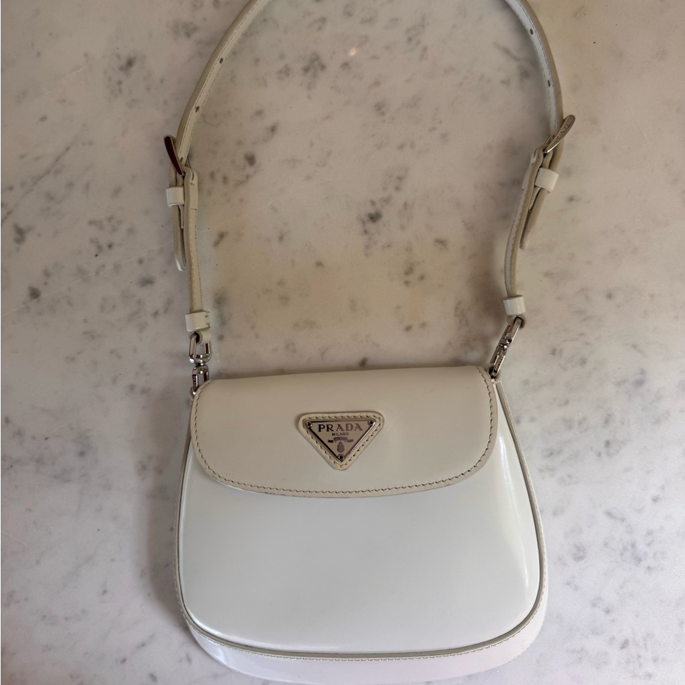 Prada Cleo Mini Leather Shoulder Bag